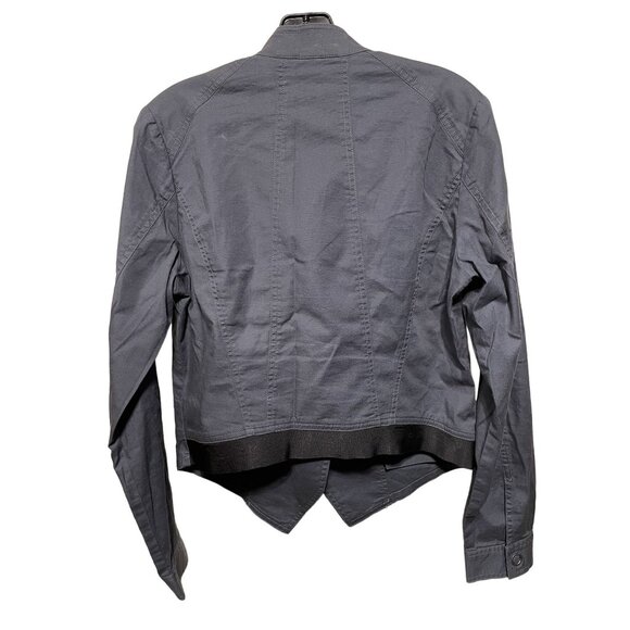 Cabi Gray‎ Cotton Cropped Jacket Long Sleeve - Picture 3 of 5